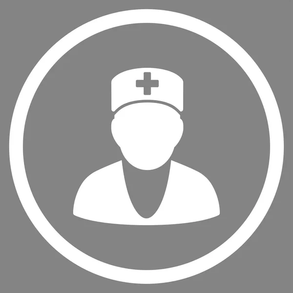 Medic afgeronde pictogram — Stockvector