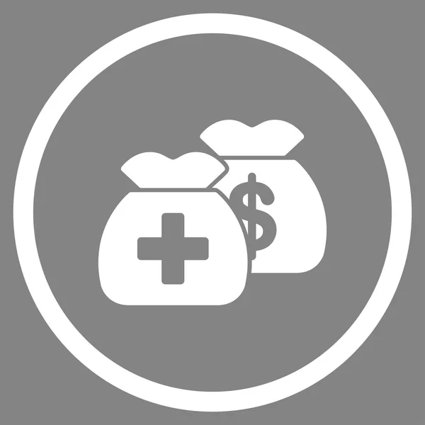 Icône encerclée de fonds de médecine — Image vectorielle