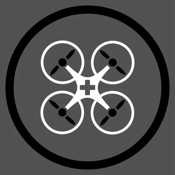 Icono circular de Airdrone médico — Vector de stock