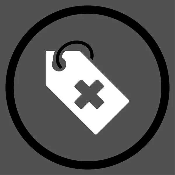 Hospital Tag Circled Icon — Stock Vector