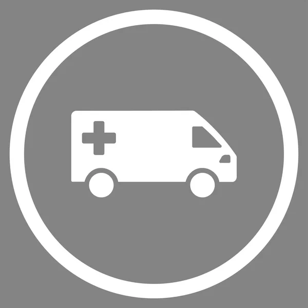 Ambulance Van afgeronde pictogram — Stockvector