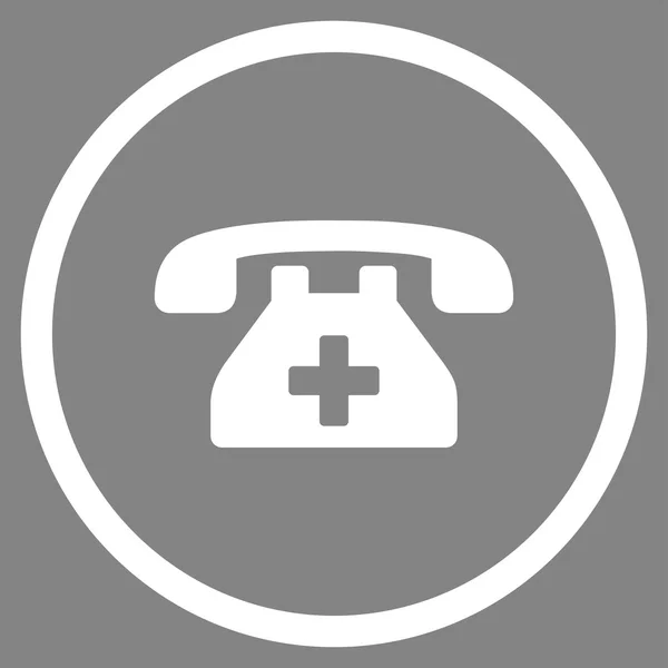 Kliniek telefoon omcirkelde pictogram — Stockvector