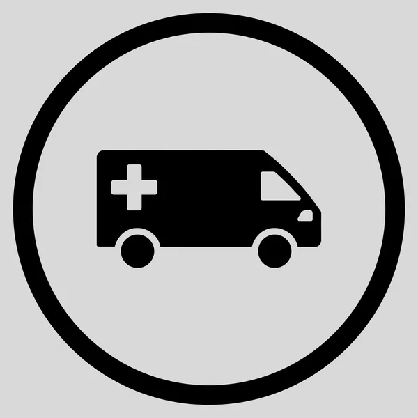 Ambulance Van afgeronde pictogram — Stockvector