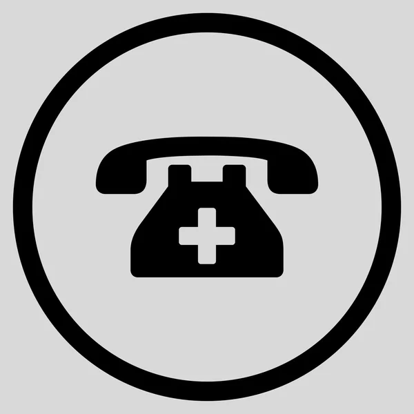 Clínica Telefone Ícone circulado —  Vetores de Stock