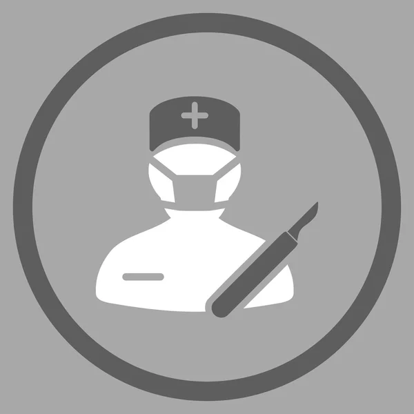 Chirurg zaoblené ikona — Stockový vektor