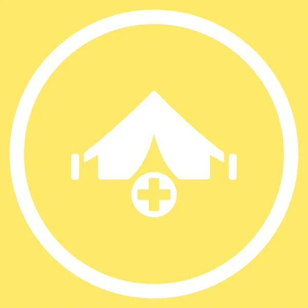 Field Hospital Rounded Icon — Stock Vector