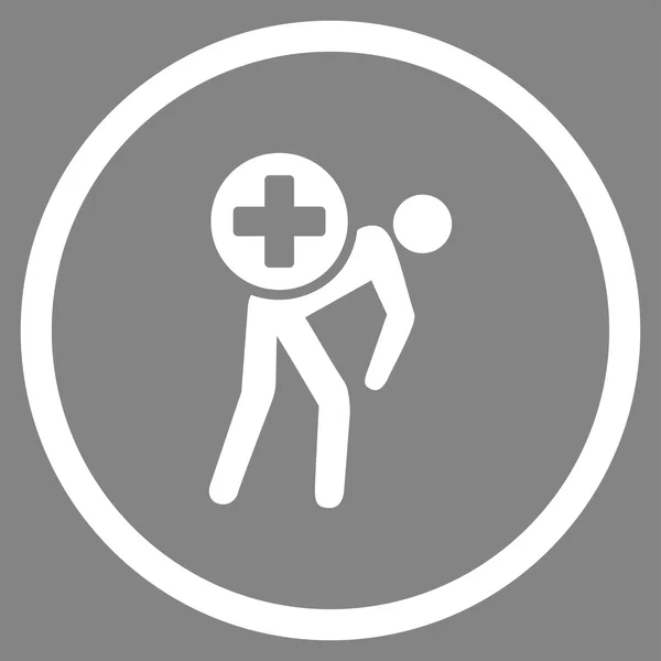 Medicatie Courier afgeronde pictogram — Stockvector