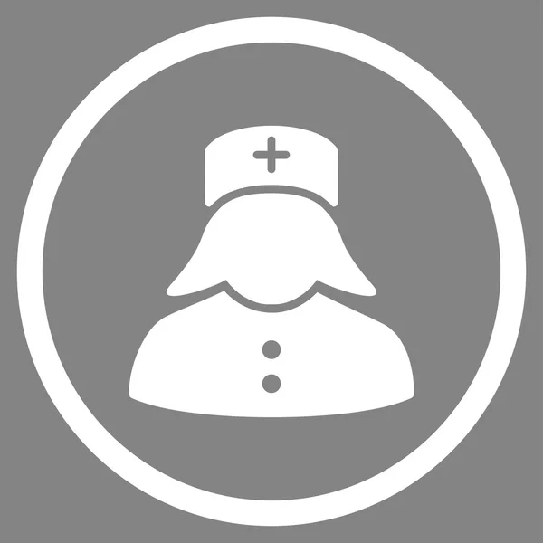 Zdravotní sestra zaoblené ikona — Stockový vektor