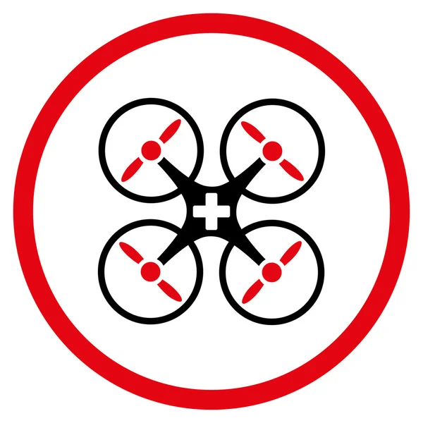 Medische Nanocopter omcirkelde pictogram — Stockvector