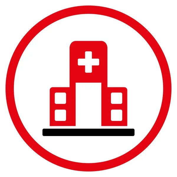 Hospital Building Circled Icon — Stock Vector