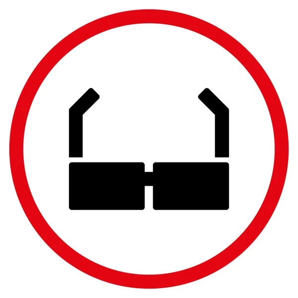 Bril afgeronde pictogram — Stockvector