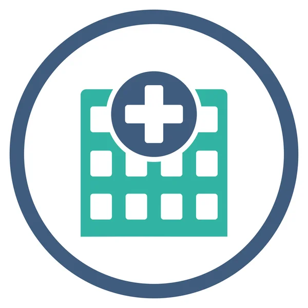 Icono redondeado hospital — Vector de stock