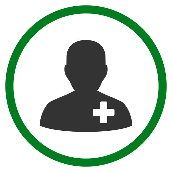 Voluntário Médico Circulado Ícone —  Vetores de Stock