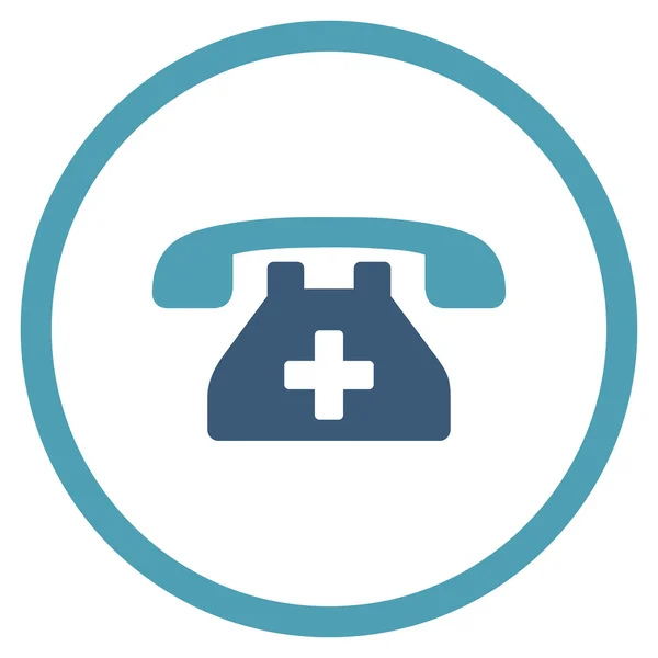 Clinic Phone Circled Icon — Stock Vector