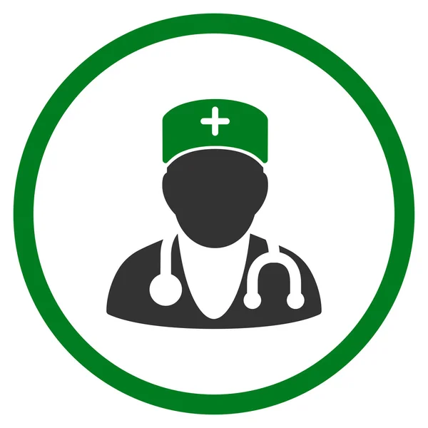 Zaokrąglone ikona lekarz — Wektor stockowy