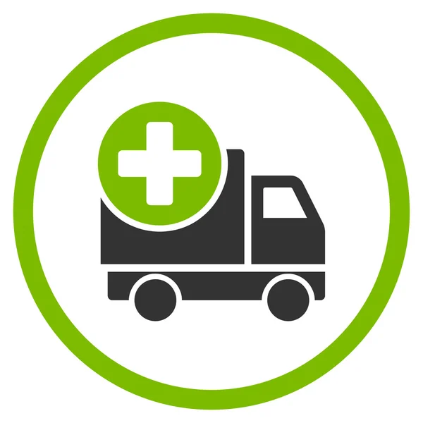 Medical Delivery Circled Icon — Stock Vector