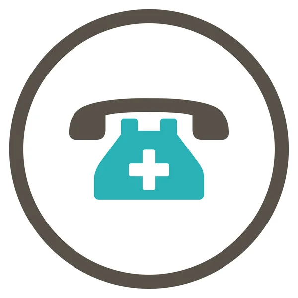 Clinic Telephone Rounded Icon — Stock Vector