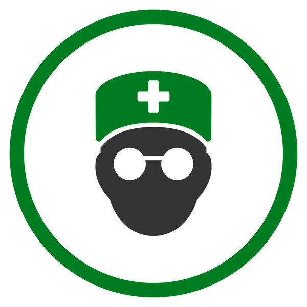 Icono Círculo Jefe Médico — Vector de stock