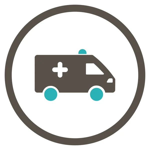 Nemocniční auto zaoblené ikona — Stockový vektor