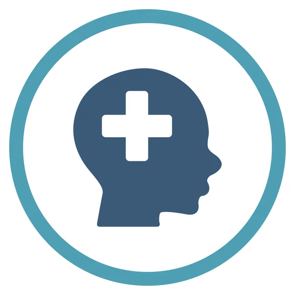 Head medicína zaoblené ikona — Stockový vektor