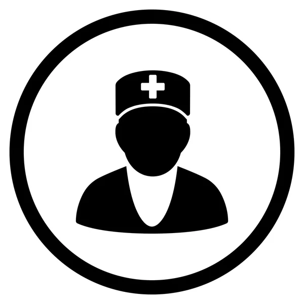 Medic afgeronde pictogram — Stockvector