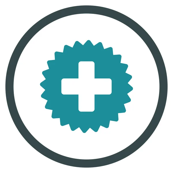 Icono circular de sello de atención médica — Vector de stock