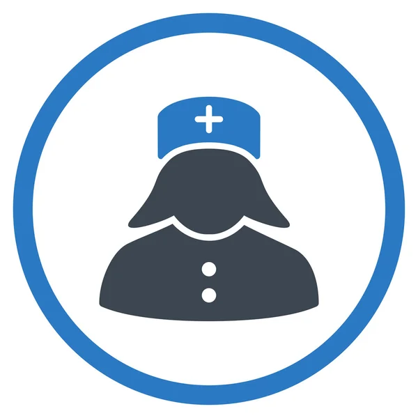 Zdravotní sestra zaoblené ikona — Stockový vektor