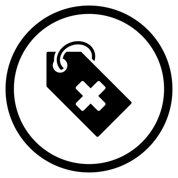 Hospital Tag Circled Icon — Stock Vector