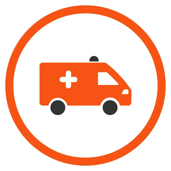 Icono redondeado de coche hospital — Archivo Imágenes Vectoriales