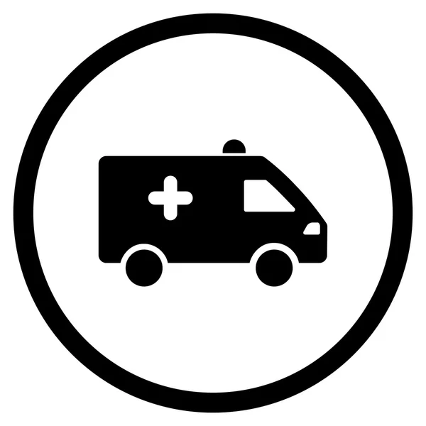 Ícone arredondado do carro do hospital —  Vetores de Stock