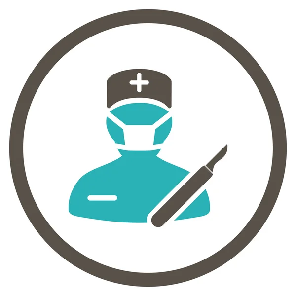 Chirurg zaokrąglone ikona — Wektor stockowy