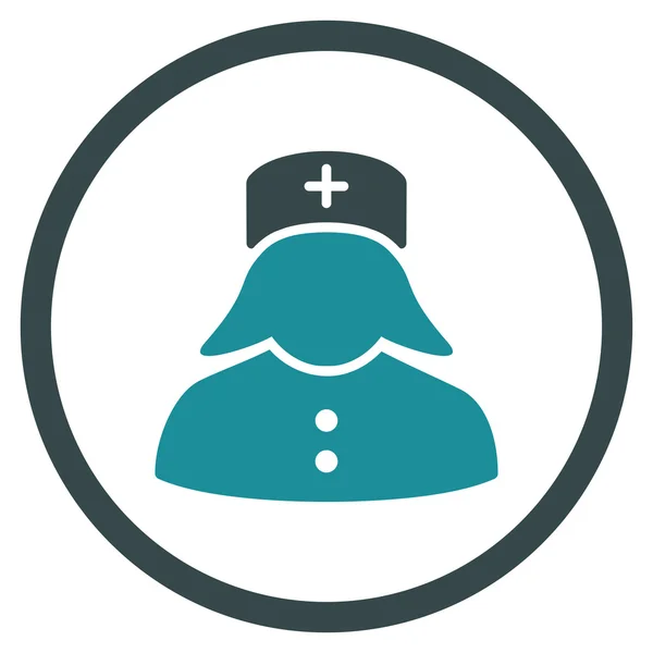 Verpleegkundige omcirkelde pictogram — Stockvector