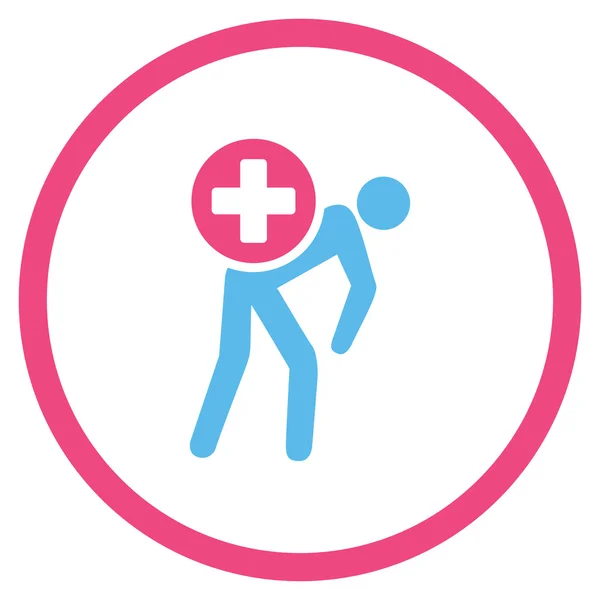 Medicatie Courier afgeronde pictogram — Stockvector