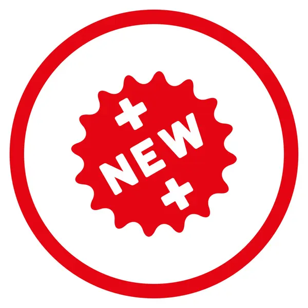 Ny medicinsk klistermärke inringade ikonen — Stock vektor