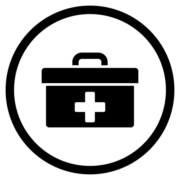 Primul ajutor Toolbox Circled Icon — Vector de stoc