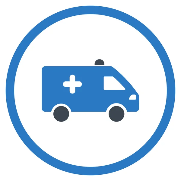 Icono redondeado de coche hospital — Vector de stock