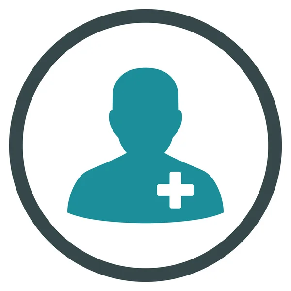 Medical Volunteer Circled Icon — Stock Vector