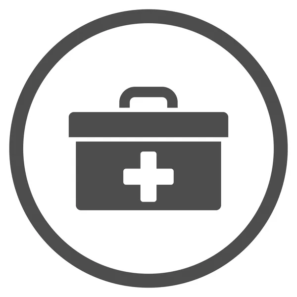 First Aid Toolbox Circled Icon — Stock Vector