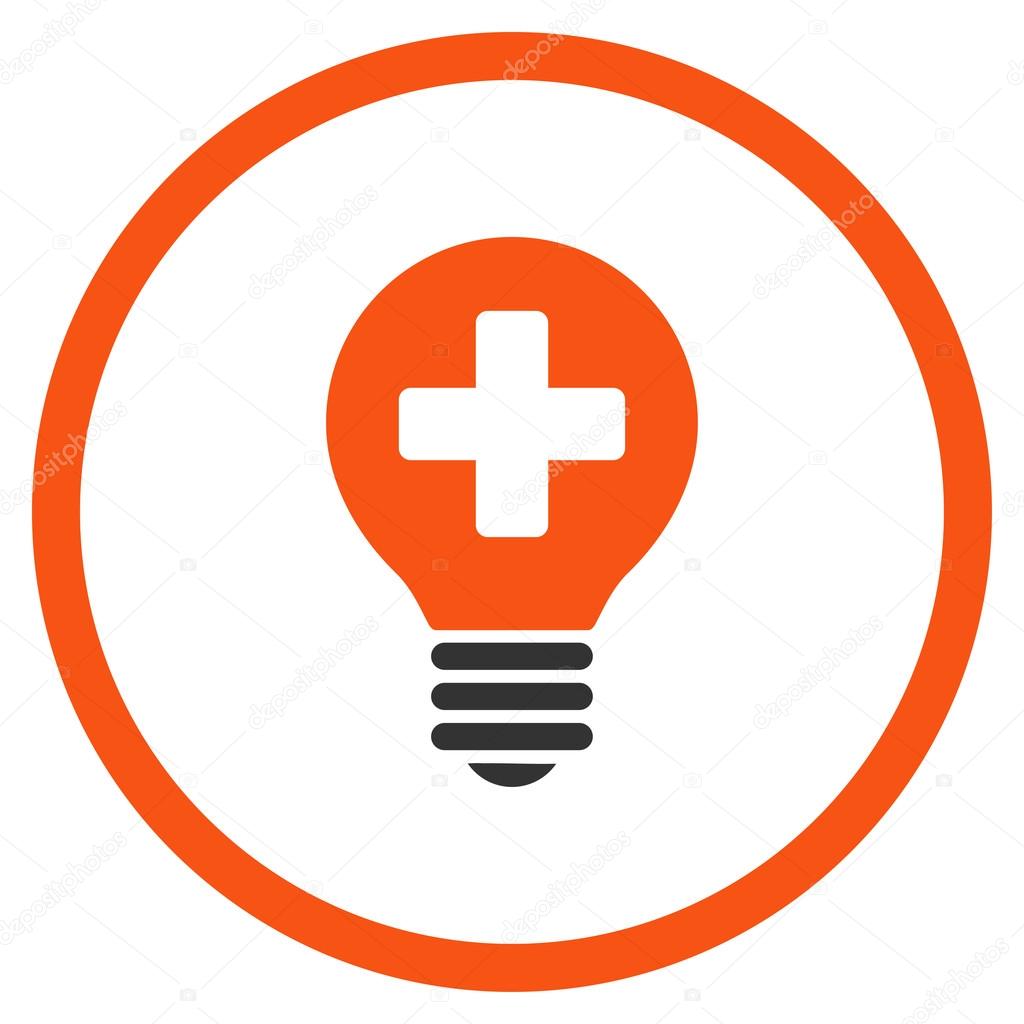 Healh Care Bulb Circled Icon