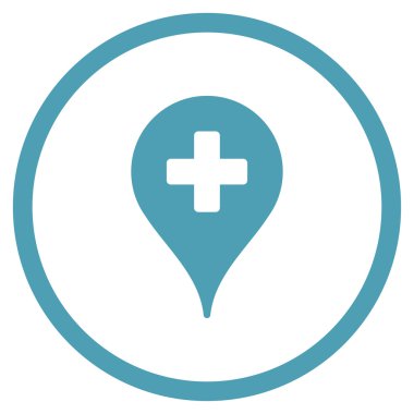 Klinik harita işaretçi çember simge