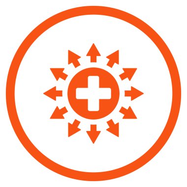 Eczane dağıtım çember simge