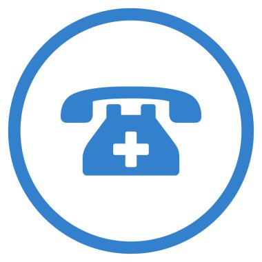 Kliniği telefon yuvarlak simgesi