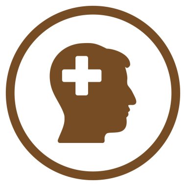 Artı adam kafa yuvarlak simge