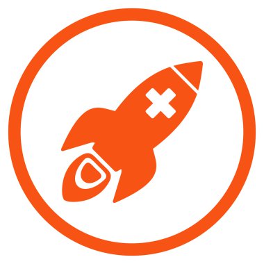 Tıbbi roket yuvarlak simge