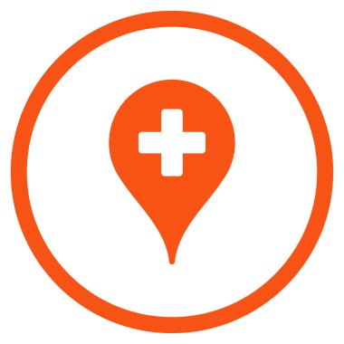 Klinik harita işaretçi çember simge