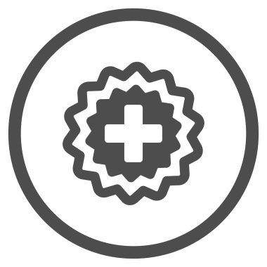 Tıbbi damga çember simge çapraz