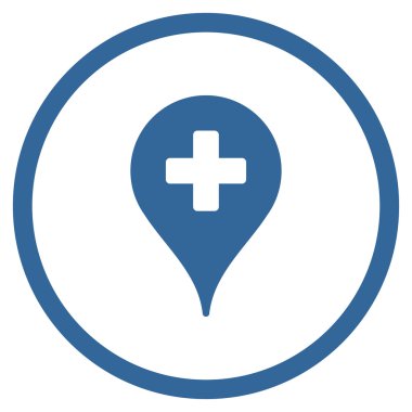 Hastane harita işaretçi çember simge