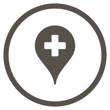 Klinik harita işaretçi çember simge