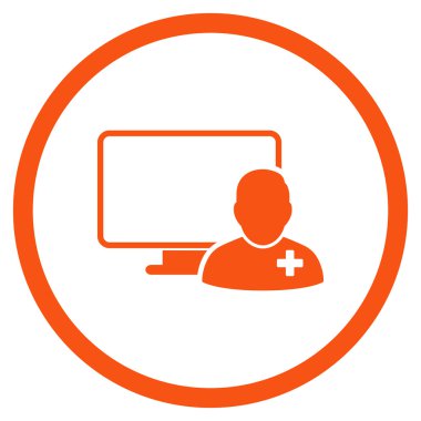 Online doktor yuvarlak simge