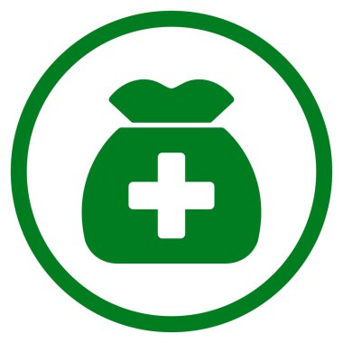 Tıbbi sermaye yuvarlak simge